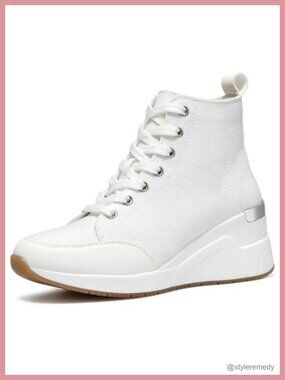 Womens High Top Wedge Sneakers Platform Canvas Tennis Shoes